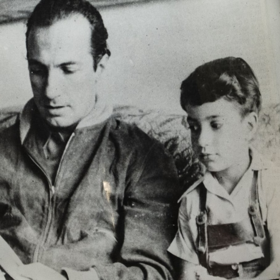 Germán Somolinos con su hijo Jan