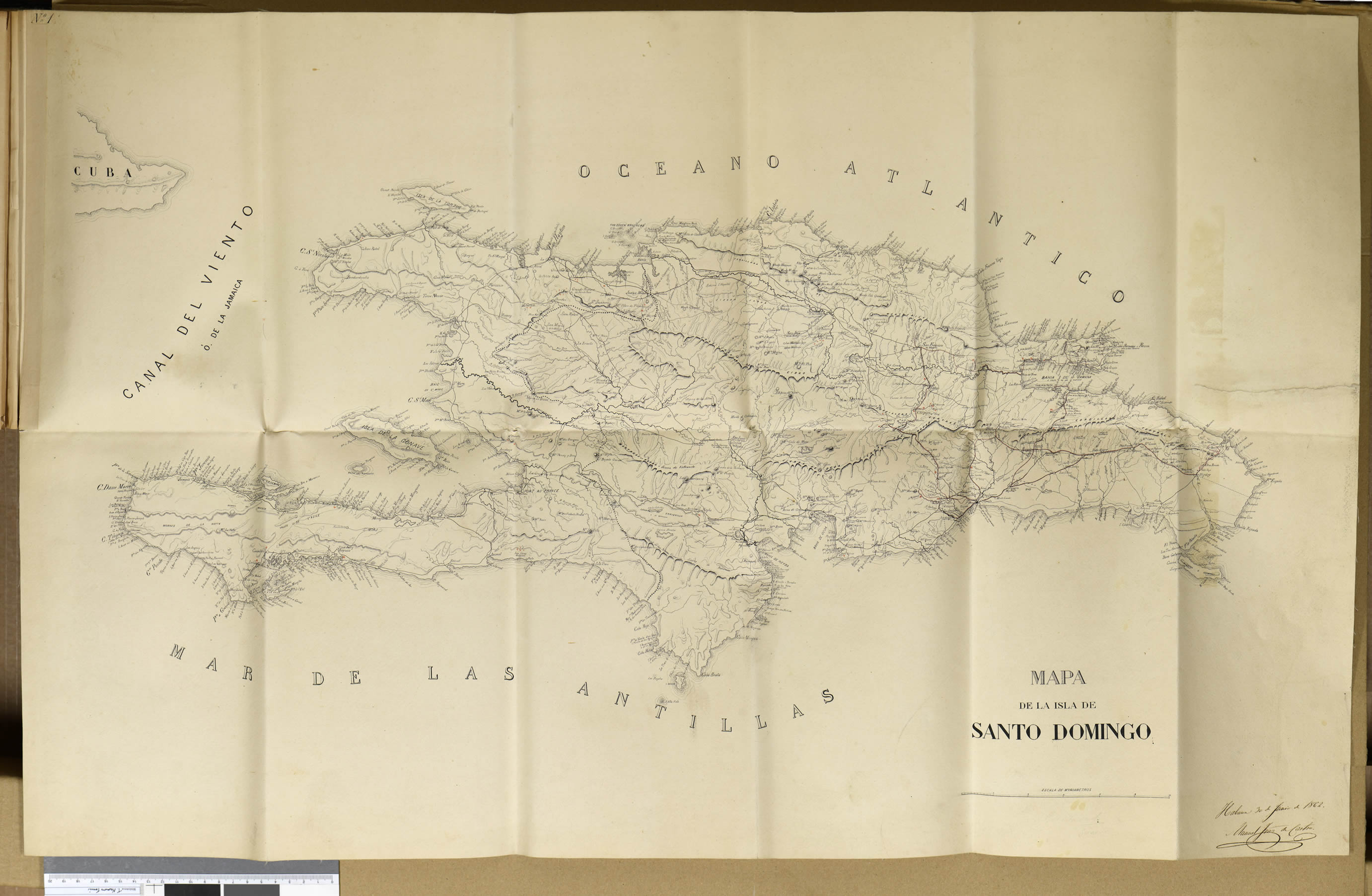 Reproducción del mapa  de la Isla de Santo Domingo
