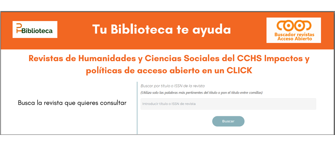 Revistas de Humanidades y Ciencias Sociales del CCHS Impactos y
políticas de acceso abierto en un CLICK