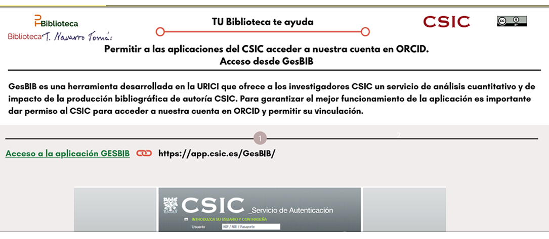 Permitir a las aplicaciones del CSIC acceder a nuestra cuenta en ORCID. Acceso desde GesBIB