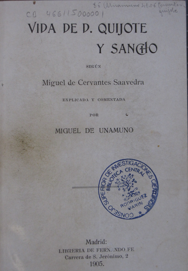 Vida de D.Quijote y Sancho