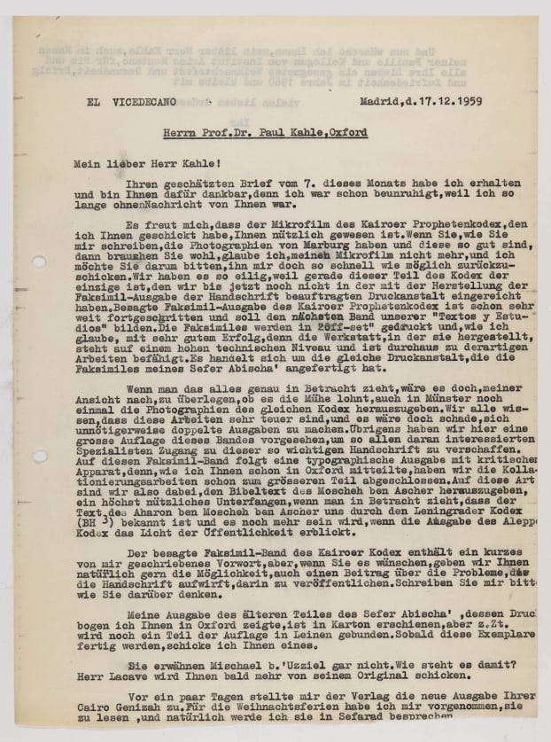 Carta de Pérez Castro