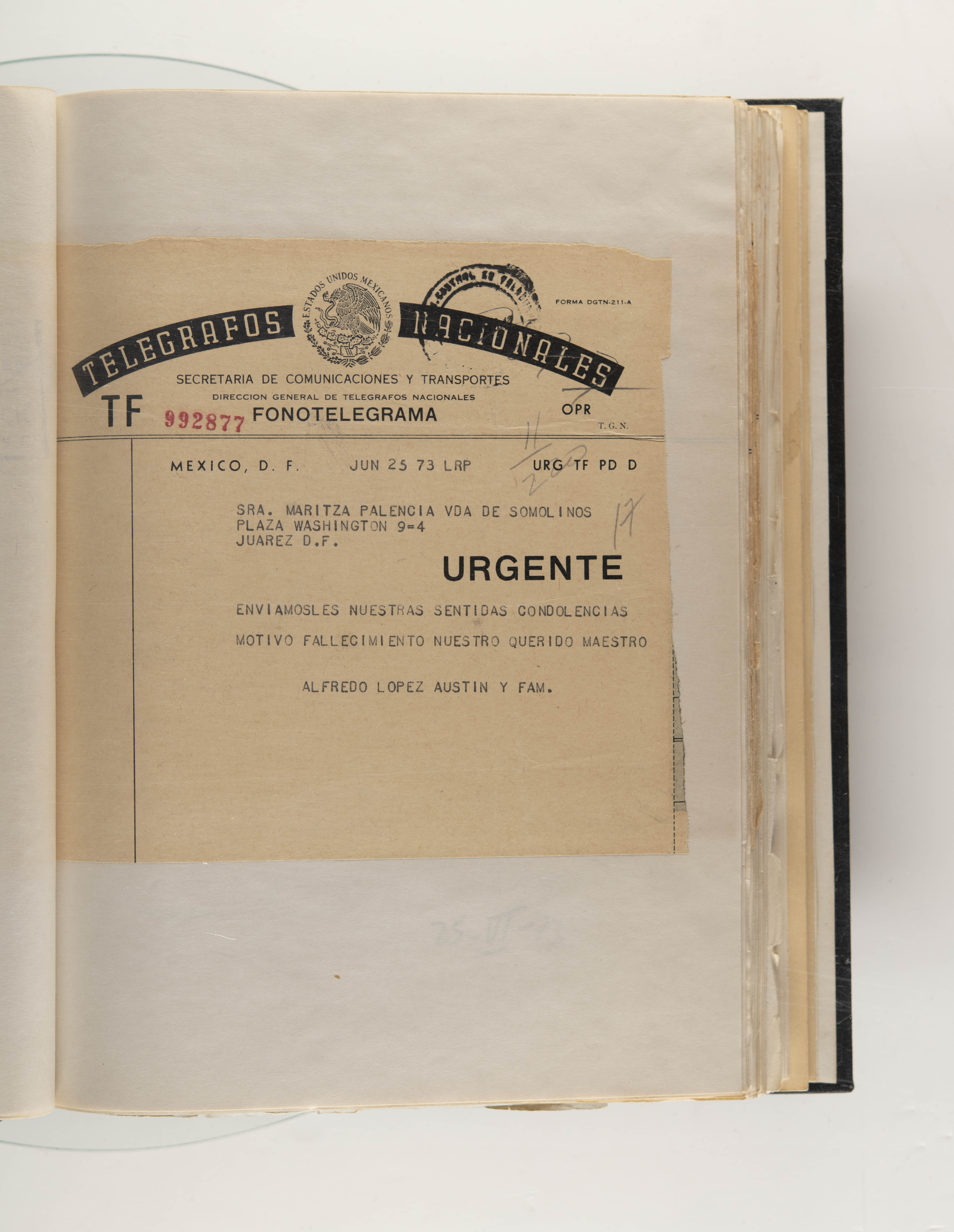 Carta departamento Historia y Filosofía de la Medicina de la UNAM